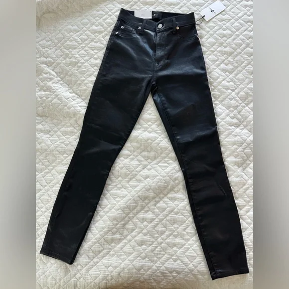 For All Mankind High Waist Ankle Skinny Super Skinny Jean Sz 24